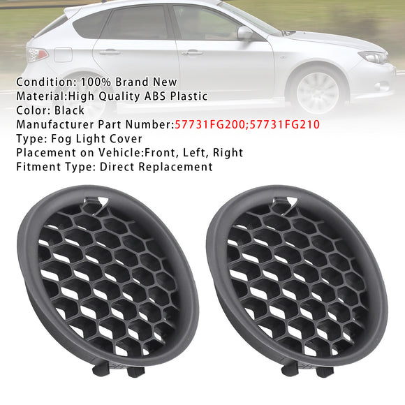 Pair Fog Light Cover Grilles For Subaru Impreza 2008-2014 57731FG200