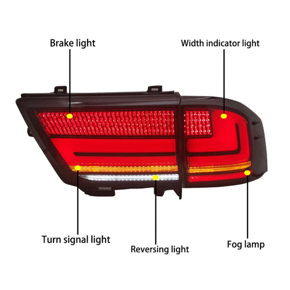 Left+Right LED Tail Light Assembly For Toyota Land Cruiser LC300 2021-2023