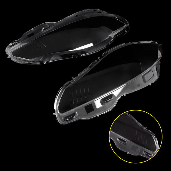 Par de cubierta de lente de faro delantero transparente para Jaguar XJ XJL 2010-2019