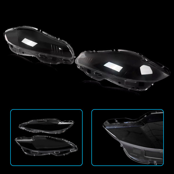 Par de cubierta de lente de faro delantero transparente para Jaguar XJ XJL 2010-2019