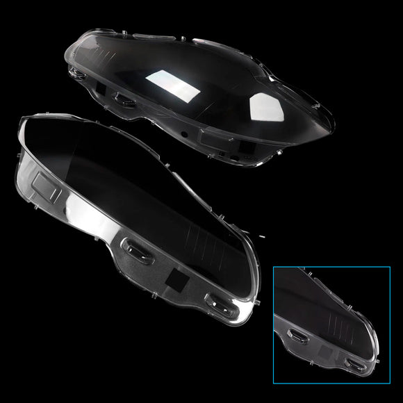Par de cubierta de lente de faro delantero transparente para Jaguar XJ XJL 2010-2019