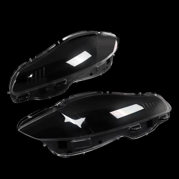 Par de cubierta de lente de faro delantero transparente para Jaguar XJ XJL 2010-2019