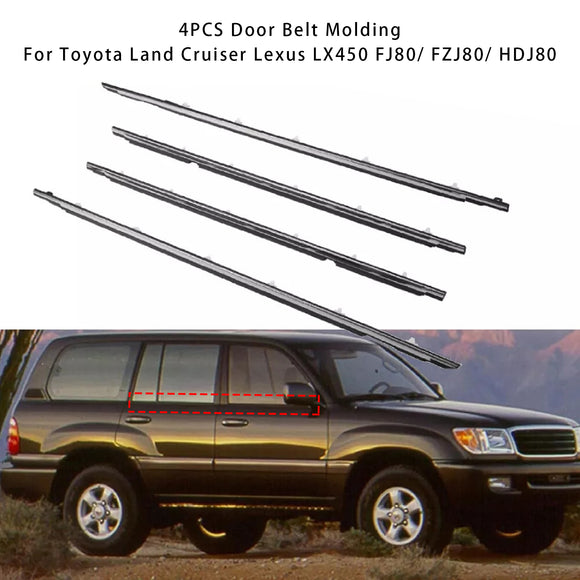 4 Stuks Deur Riem Molding Voor Toyota Land Cruiser Lexus LX450 FJ80/FZJ80/HDJ80