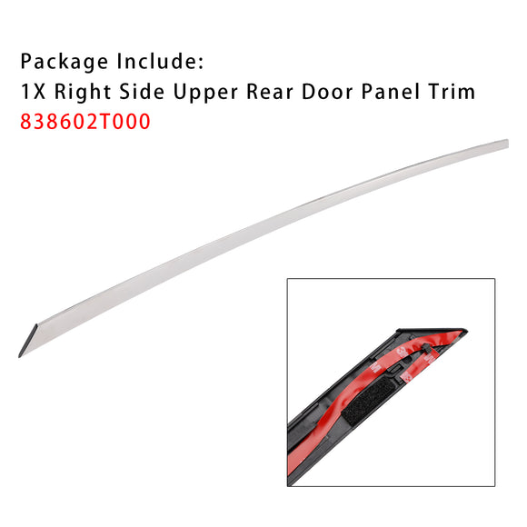 Right Side Upper Rear Door Panel Trim Molding Chrome For Kia Optima 2011-2015