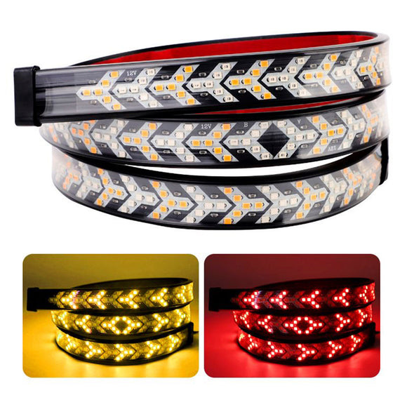 Striscia di fanale posteriore a LED per camion per auto Lampada di segnalazione che scorre dinamica Lisca di pesce 1,5 metri