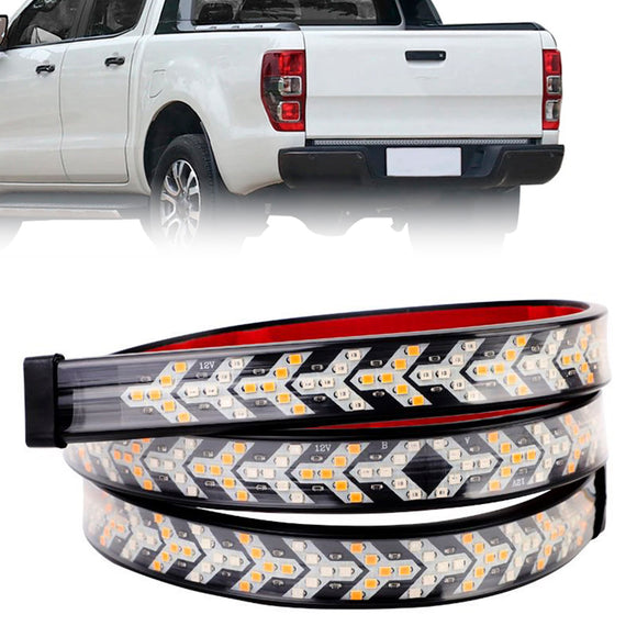 Striscia di fanale posteriore a LED per camion per auto Lampada di segnalazione che scorre dinamica Lisca di pesce 1,5 metri