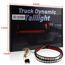 Striscia di fanale posteriore a LED per camion per auto Lampada di segnalazione che scorre dinamica Lisca di pesce 1,5 metri-11