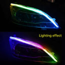 Ultra Thin Car LED Headlight Daytime Running Iridescent Light Eyebrow Strip With APP Controller 45cm-6