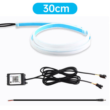 Ultradünner Auto-LED-Scheinwerfer, Tagfahrlicht, schillerndes Licht, Augenbrauenstreifen mit APP-Controller, 30 cm - 0