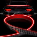 Car Tail Streamer Lampa Kolfiber LED-ljus Bakvinge Spoiler Läpp Broms Trunk Röd 1.3M-7