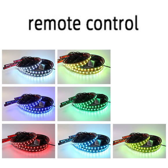 4-teiliges LED-Chassis-Licht, modifiziert mit Fantasie-Umgebungslicht-App + Fernbedienung, 60 cm x 2 + 90 cm x 2