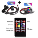 4-teiliges LED-Chassis-Licht, modifiziert mit Fantasy-Umgebungslicht-App + Fernbedienung 90 x 2 + 120 x 2-13