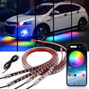 4Pcs LED Chassis Light Modified With Fantasy Ambient Light APP Controller 60cm*2+90cm*2-4