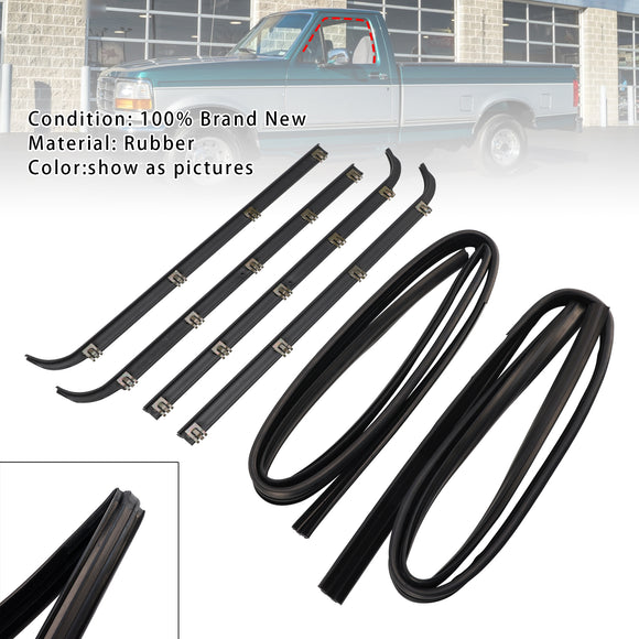 4 Stuks Deur Raam Afdichting Riem Tochtstrip + 2 Stuks Seal Kit Voor Ford F150 F250 F350 1987-1997