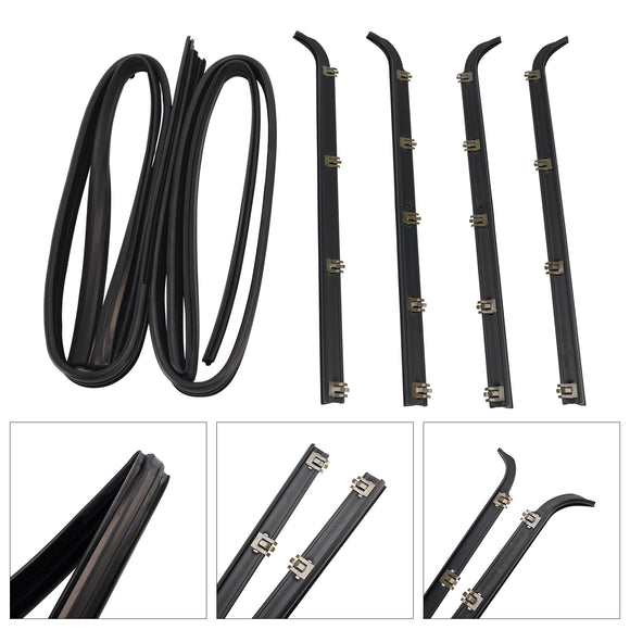 4 Stuks Deur Raam Afdichting Riem Tochtstrip + 2 Stuks Seal Kit Voor Ford F150 F250 F350 1987-1997