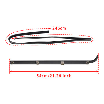 4PCS Door Window Seal Belt Weatherstrip+2PCS Seal Kit For Ford F150 F250 F350 1987-1997 - 0
