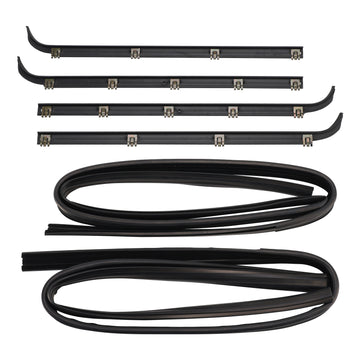 4PCS Door Window Seal Belt Weatherstrip+2PCS Seal Kit For Ford F150 F250 F350 1987-1997