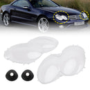 2 Stück Scheinwerfergehäuse-Linsenabdeckungen + Kleber für Mercedes-Benz W230/R230 SL500 SL600 2003-2008-1