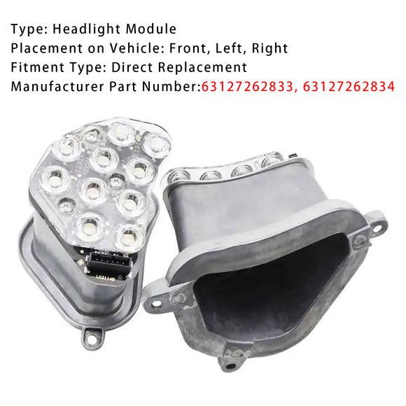 Left+Right Turn Signal Light Module 63127262833 63127262834 For BMW 5Series 535i 550i xDrive F07 2010-2017