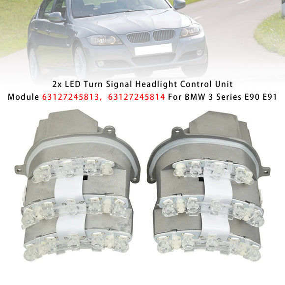 2x LED-suuntavilkkujen ohjausyksikkö moduuli 63127245813 63127245814 BMW 3-sarjan E90 E91 2007-2011