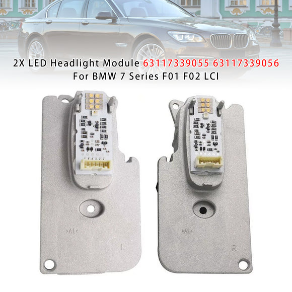 2X módulo de faro LED 63117339055 56 para BMW Serie 7 F01 F02 LCI