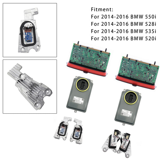 8 kpl vasen+oikea mukautuva LED-ajovalojen ohjausmoduulisarja BMW 5' F07 F10 F11 2014-2016