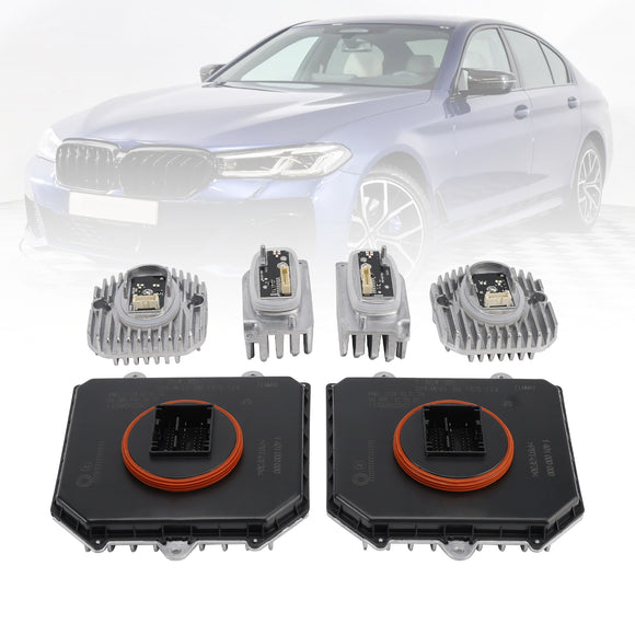 6 kpl mukautuva LED-ajovalojen suuntavilkun DRL-moduuli BMW G30 530i 540i:lle