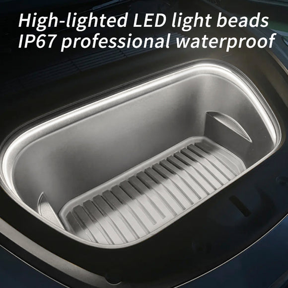 Vorderer Kofferraum-Umgebungsatmosphäre-LED-Lichtstreifen in warmer Farbe für Tesla Model 3/Y/S/X