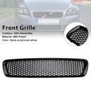 Gloss Black Front Bumper Honeycomb Grille Grill Fit Volvo S40 V50 2004-2007-1