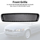 Gloss Black Front Bumper Honeycomb Grille Grill Fit Volvo S40 V50 2004-2007-4