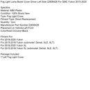 Sumuvalolamppujen suojuksen kuljettaja vasen puoli 22936426 GMC Yukon 2015-2020-13