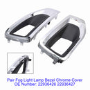 Pair Fog Light Lamp Bezel Chrome Cover 22936426 22936427 For GMC Yukon 2015-20-4