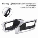 Pair Fog Light Lamp Bezel Chrome Cover 22936426 22936427 For GMC Yukon 2015-20-6