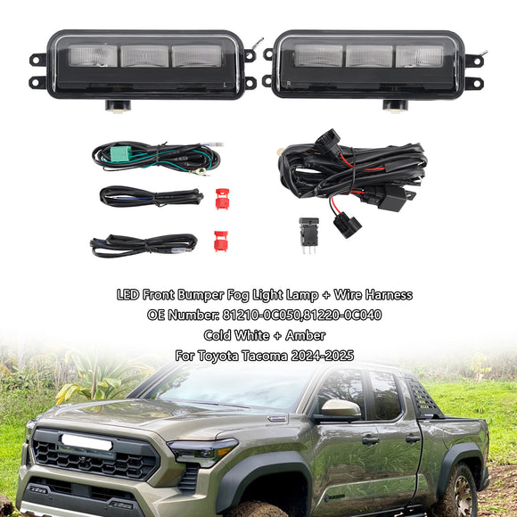 LED etupuskurin sumuvalolamppu + johdinsarja Toyota Tacoma 2024-2025