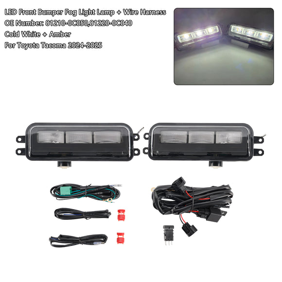 LED etupuskurin sumuvalolamppu + johdinsarja Toyota Tacoma 2024-2025
