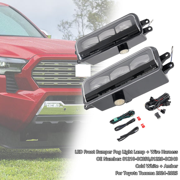 LED etupuskurin sumuvalolamppu + johdinsarja Toyota Tacoma 2024-2025