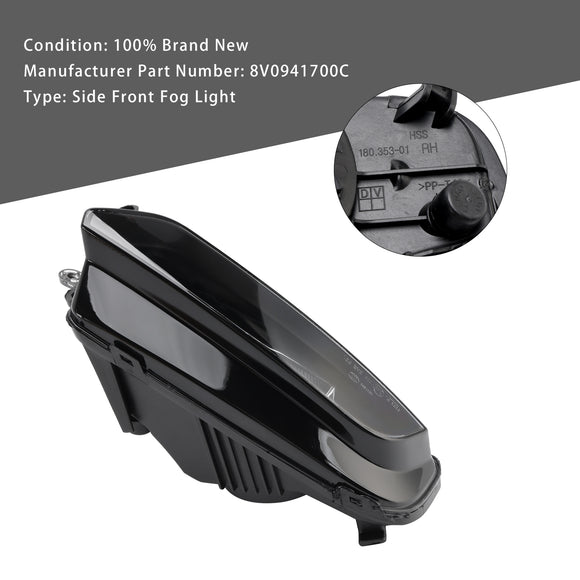 1 luz antiniebla delantera derecha con bombillas para Audi A3 Sportback 8V0941700C 15-16