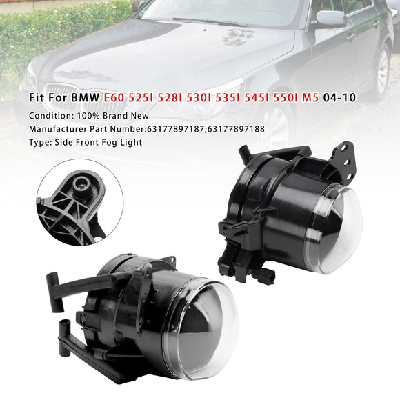 Paire de phares antibrouillard avant, pour BMW E60 525I 530I 535I 545I 550I M5 04-10 63177897187