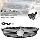 Parrilla delantera con diseño de diamante, compatible con Mercedes-Benz Clase C. W205 C250 C300 C400 2015-2018-1