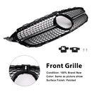 Parrilla delantera con diseño de diamante, compatible con Mercedes-Benz Clase C. W205 C250 C300 C400 2015-2018-5