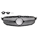 Parrilla delantera con diseño de diamante, compatible con Mercedes-Benz Clase C. W205 C250 C300 C400 2015-2018-15