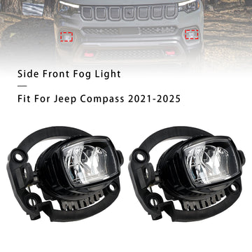 Pair LED Front Driving Fog Light For Jeep Compass 2021-2025 68470159AA