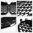Grade dianteira da grade do rim para BMW 1 série F40 19-23 prata estilo diamante-12