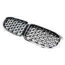 Grade dianteira da grade do rim para BMW 1 série F40 19-23 prata estilo diamante-15
