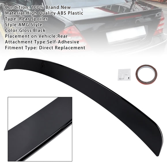 Glanzend zwarte achterspoiler voor Mercedes-Benz C-klasse W203 01-07 Sedan