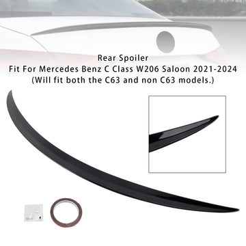 Gloss Black Rear Spoiler For Mercedes-Benz C-Class W206 21-24 AMG Style - 0