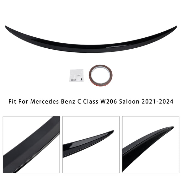Gloss Black Rear Spoiler For Mercedes-Benz C-Class W206 21-24 AMG Style