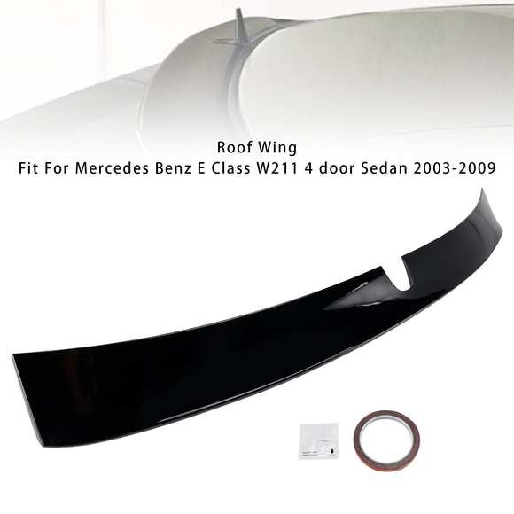 Alerón trasero de techo en negro brillante para Mercedes-Benz Clase E W211 Sedán 2003-2009