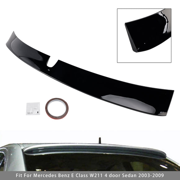 Alerón trasero de techo en negro brillante para Mercedes-Benz Clase E W211 Sedán 2003-2009
