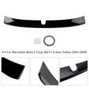 Alerón trasero de techo en negro brillante para Mercedes-Benz Clase E W211 Sedán 2003-2009-6